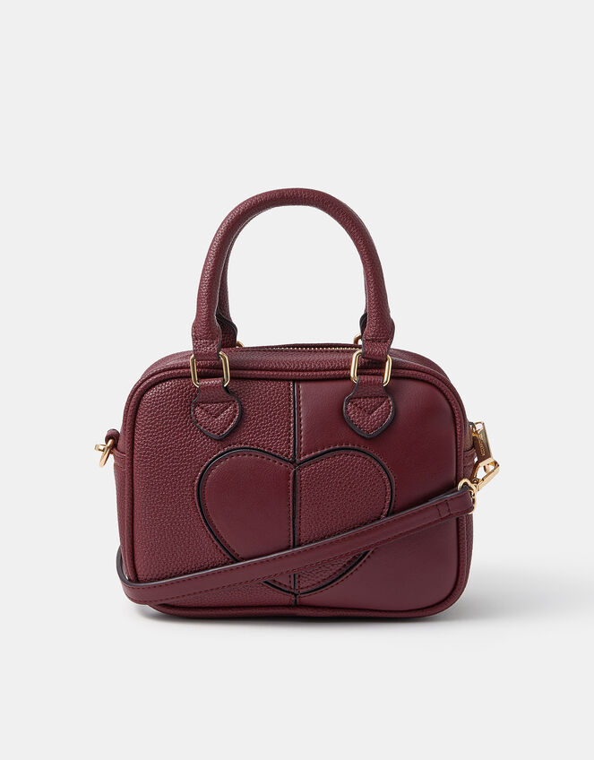 Heart Crossbody Bag, Red (BURGUNDY), large