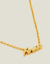 14ct Gold-Plated Script Star Sign Necklace, Gold (GOLD), large