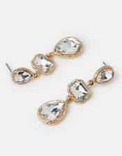 Triple Gemstone Drop Earrings, , large