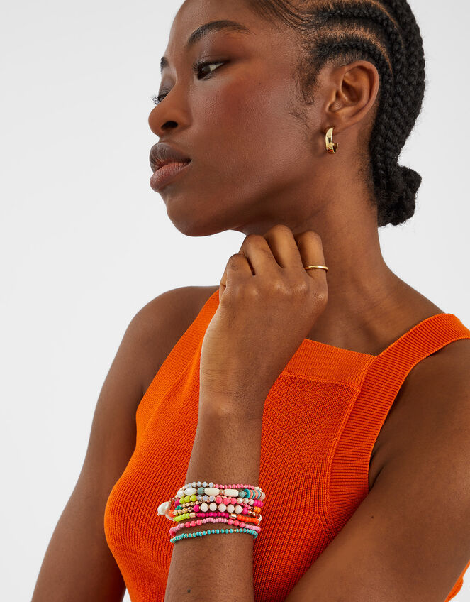 Neon Beaded Stretch Bracelet Multipack, , large