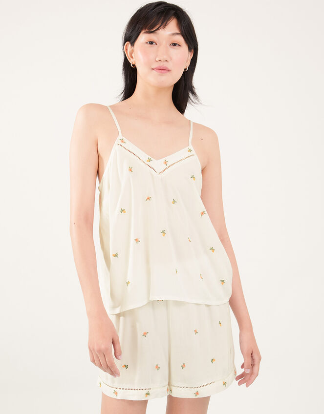 Lemon and Oranges Vest Pyjama Set, Ivory (IVORY), large