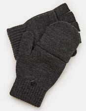 Plain Capped Gloves, Grey (GREY), large