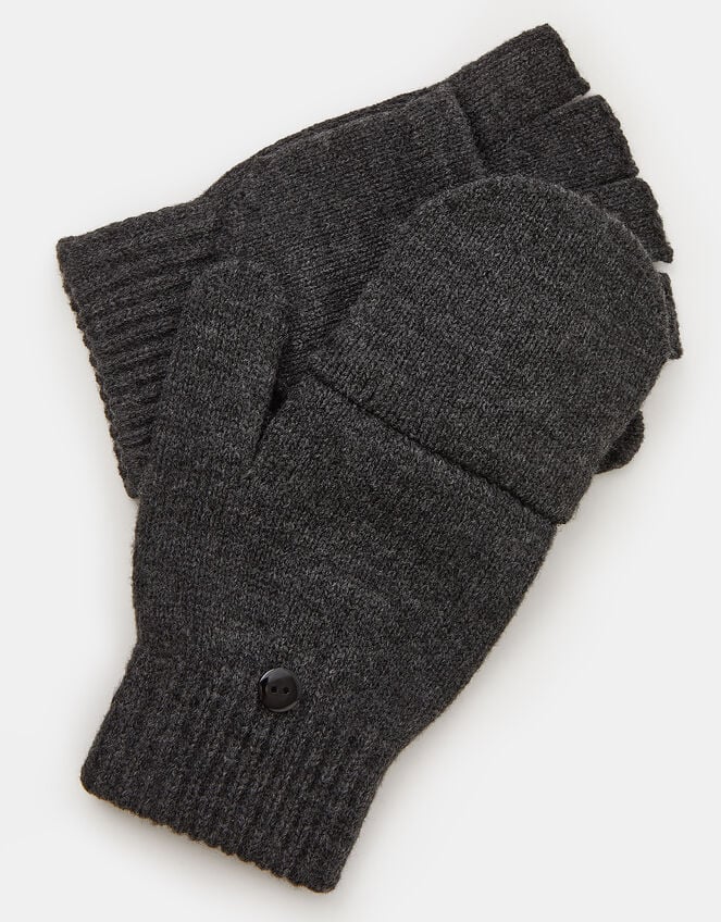 Plain Capped Gloves, Grey (GREY), large