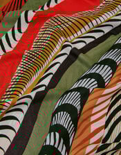 Abstract Print Square Satin Scarf, , large