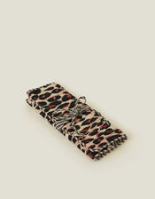 Quilted Leopard Print Jewellery Storage Roll, , large