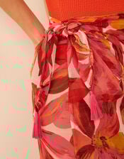 Floral Print Sarong, , large