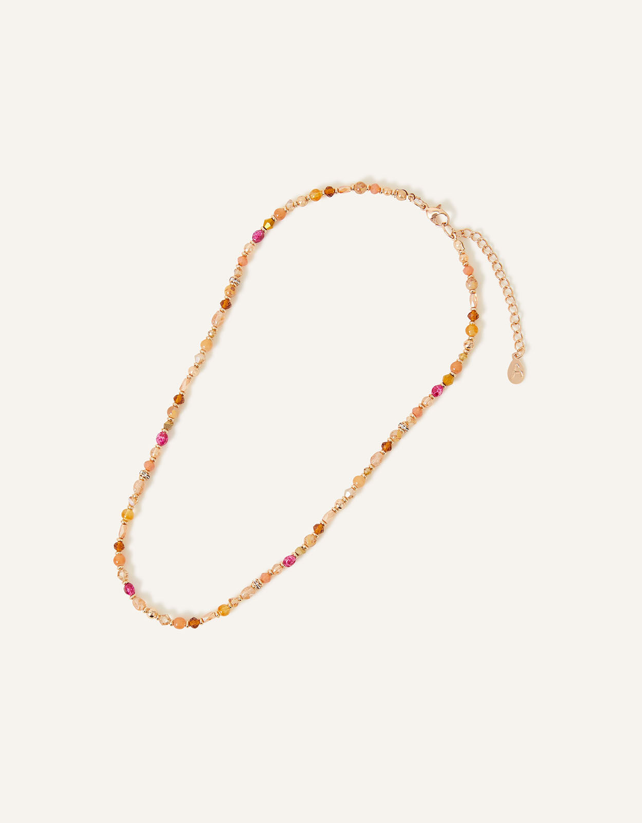 Short beaded necklace hot sale