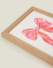 Pink Giraffe Print Co Bow Framed A4 Art Print, , large
