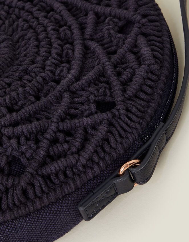 Macrame Circle Crossbody Bag, , large