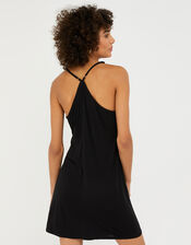 Ring Detail Jersey Dress, Black (BLACK), large
