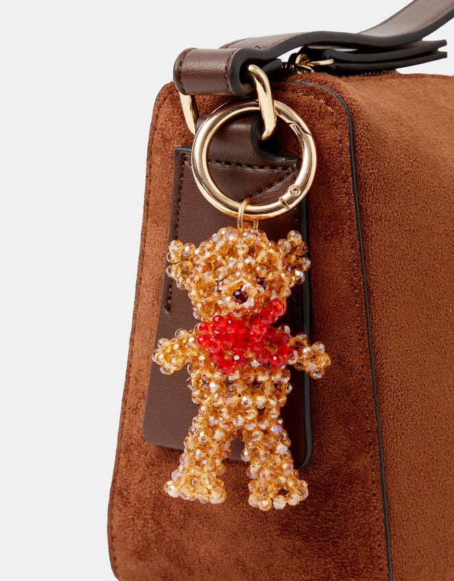 Beaded Bear Bag Charm, , large