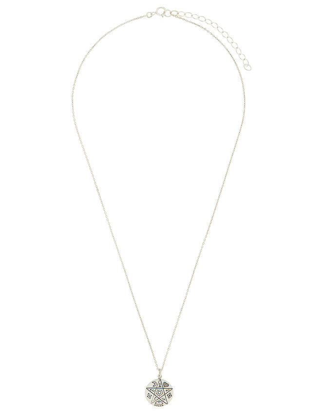 Sterling Silver Symbol Pendant Necklace, , large