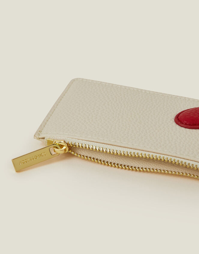Heart Faux Leather Card Holder, , large