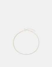 Sterling Silver Tennis Bracelet, , large