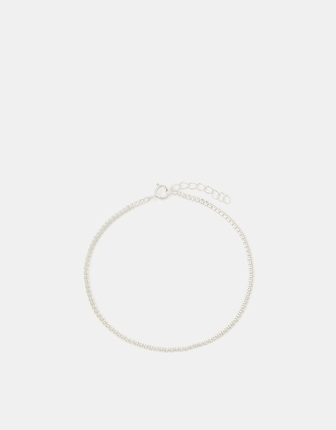 Sterling Silver Tennis Bracelet, , large