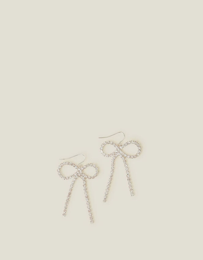 Statement Sparkle Bow Earrings, , large