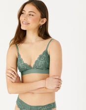 Lace Bralet, Green (KHAKI), large
