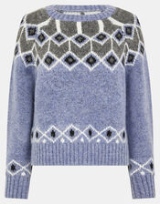 Fair Isle Jumper, Blue (BLUE), large