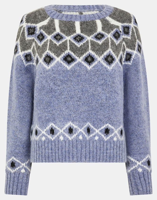 Fair Isle Jumper, Blue (BLUE), large