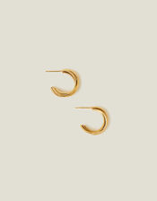 Stainless Steel Twist Hoop Earrings, , large