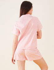 Seersucker Stripe Short Pyjama Set, Orange (CORAL), large