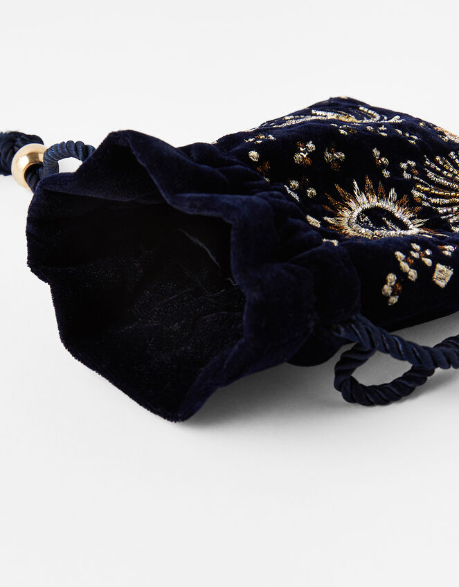 Starry Embellished Jewellery Pouch Bag, , large