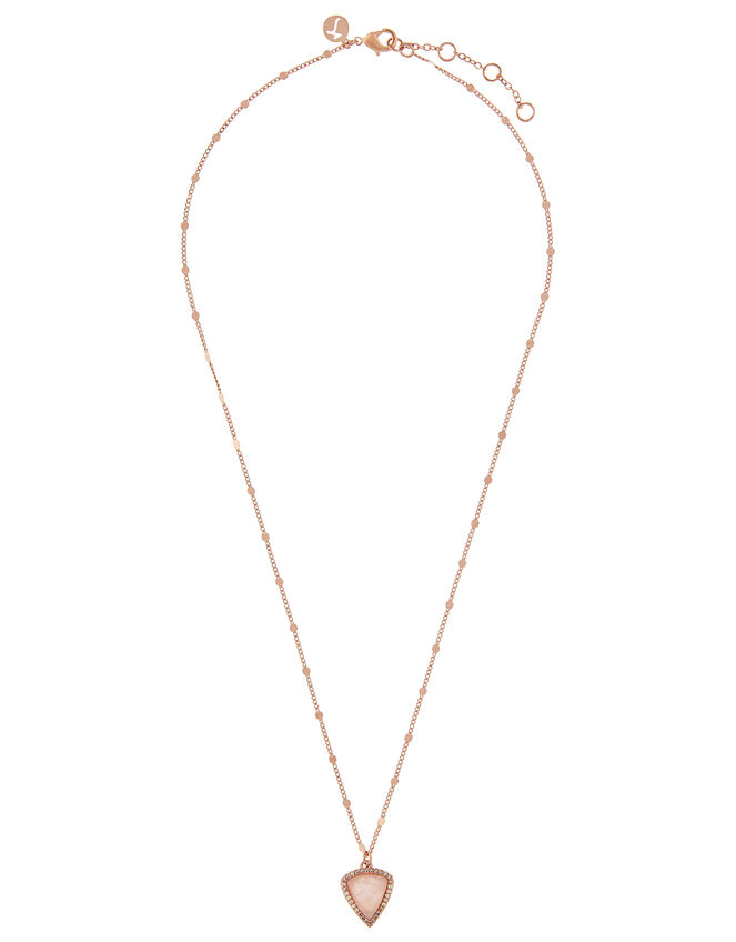 Healing Stones Rose Quartz Pendant Necklace, , large