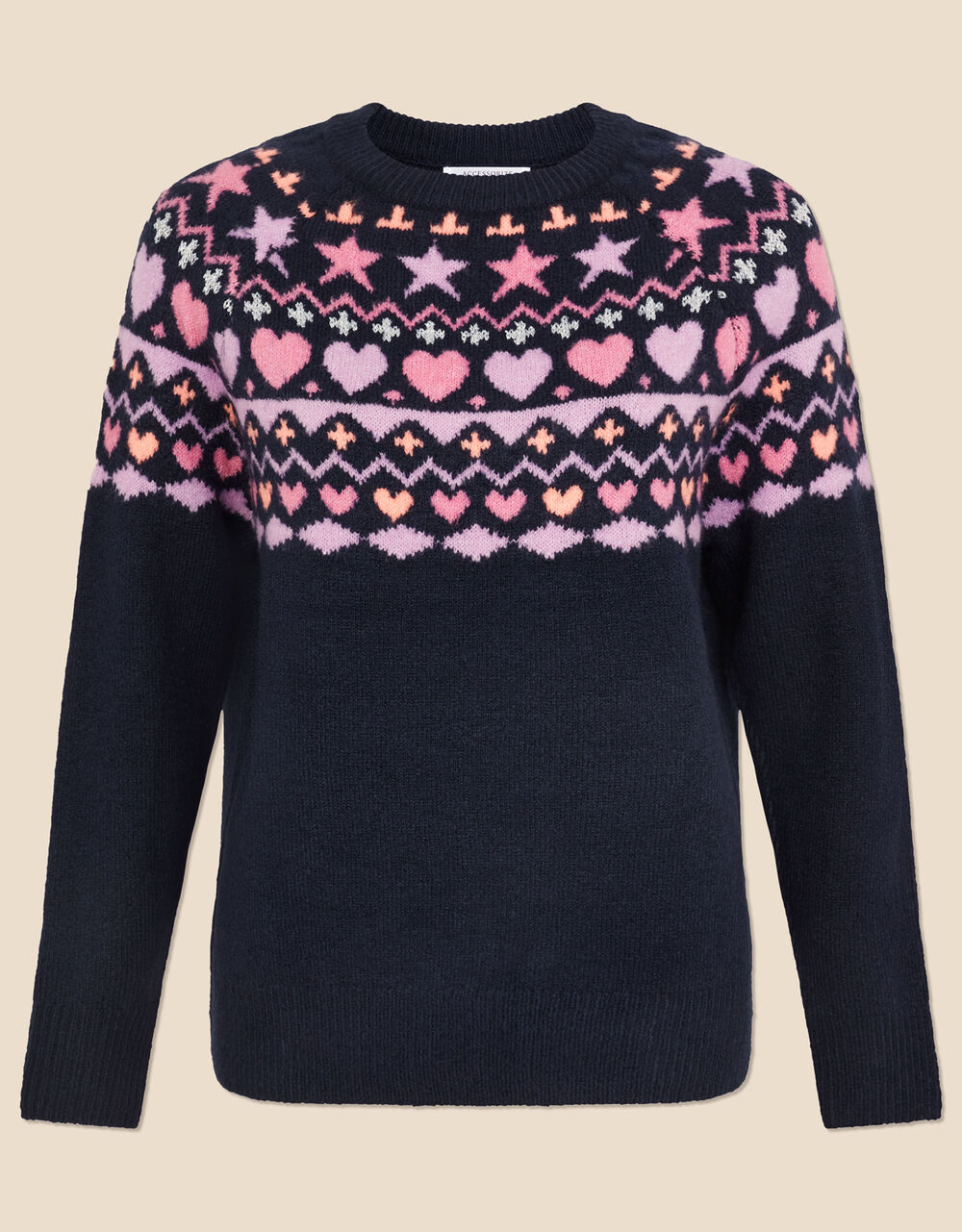 blue fair isle jumper