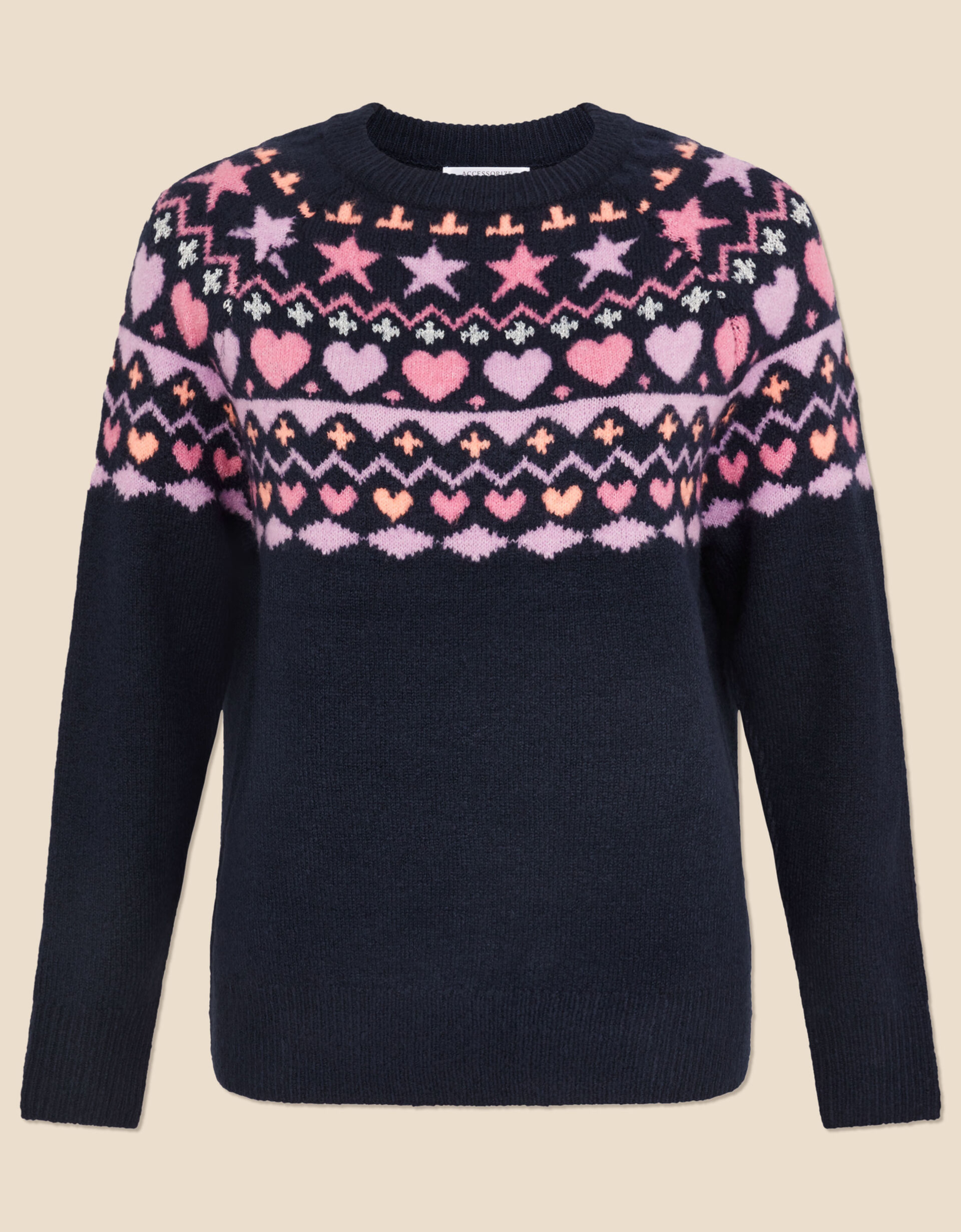 Fair Isle Jumper Blue Hoodies Accessorize UK