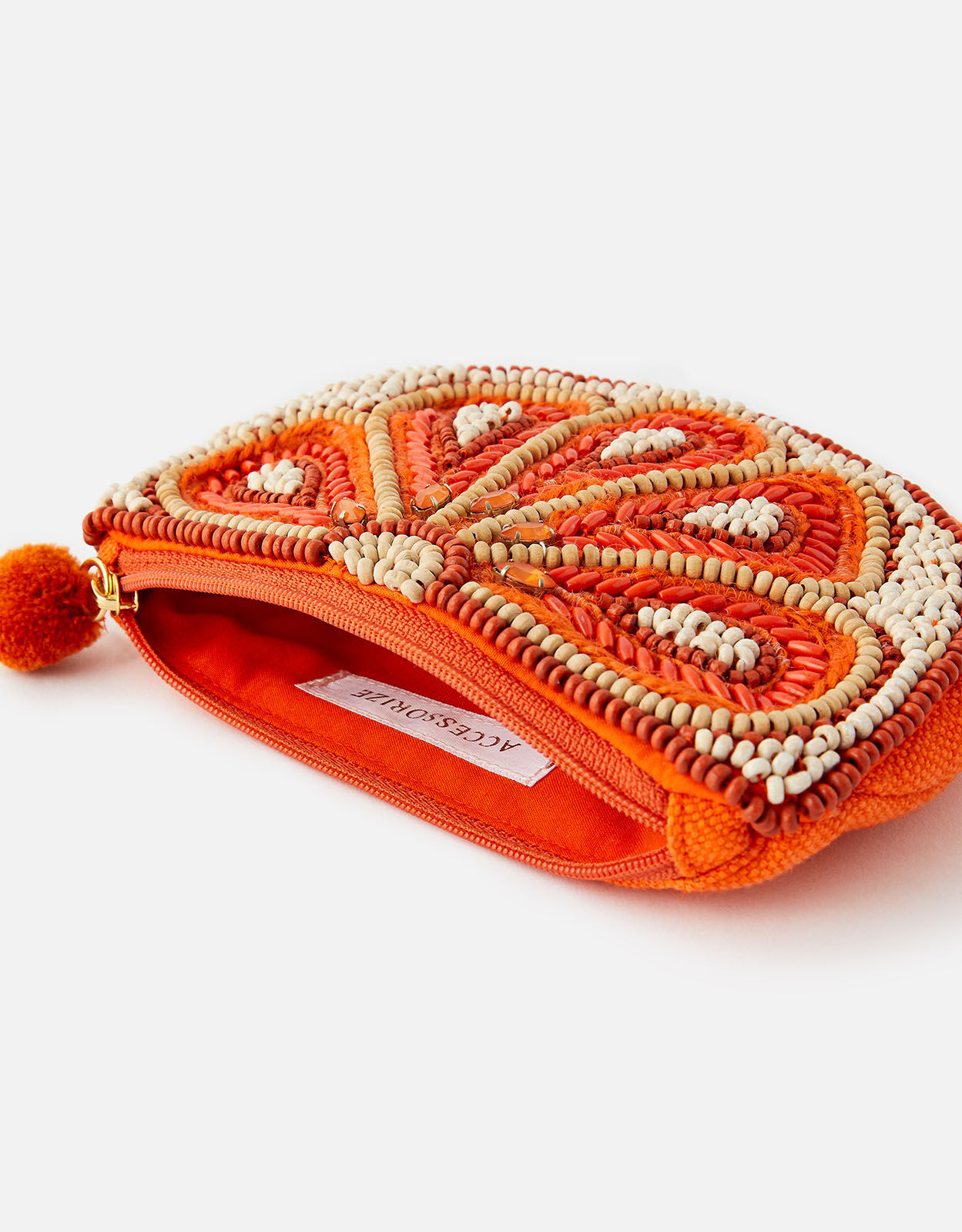 Embellished Orange Coin Purse
