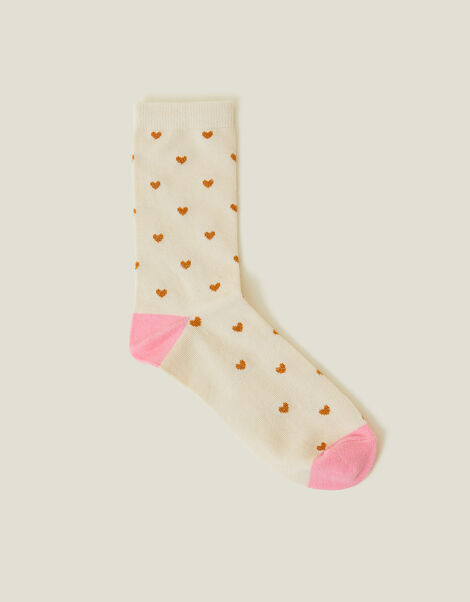 Glitter Heart Socks, , large