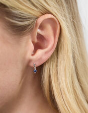 4-Pack Sterling Silver-Plated Blue Quartz Earrings, , large