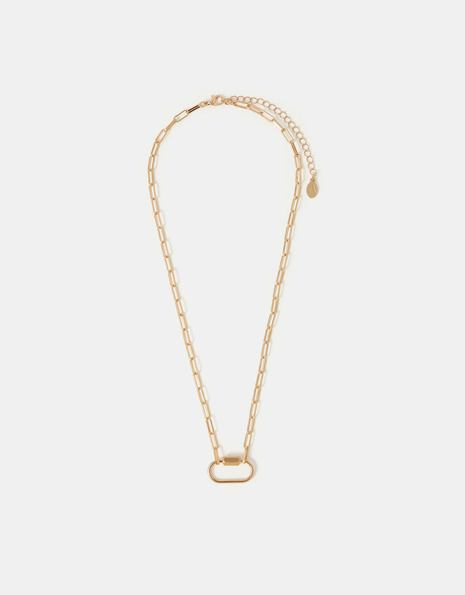Carabiner Pendant Necklace, , large