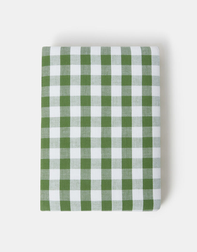 Cherry Embroidered Gingham Notebook, , large