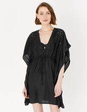 Cutwork Kaftan, Black (BLACK), large