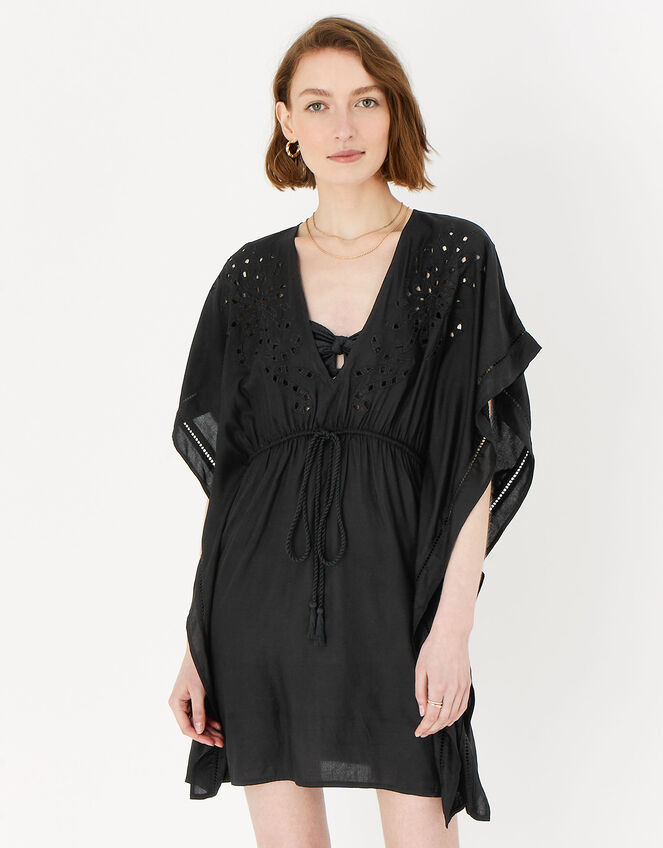 Cutwork Kaftan, Black (BLACK), large