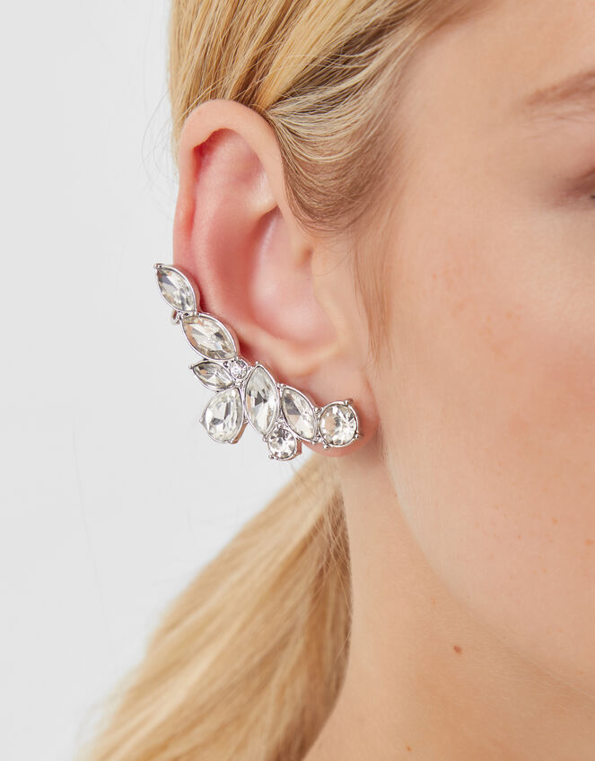 Pearl Petal Climber Earrings, , large