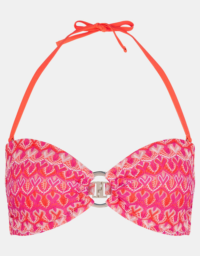 Bright Crochet Bandeau Bikini Top, Multi (BRIGHTS MULTI), large