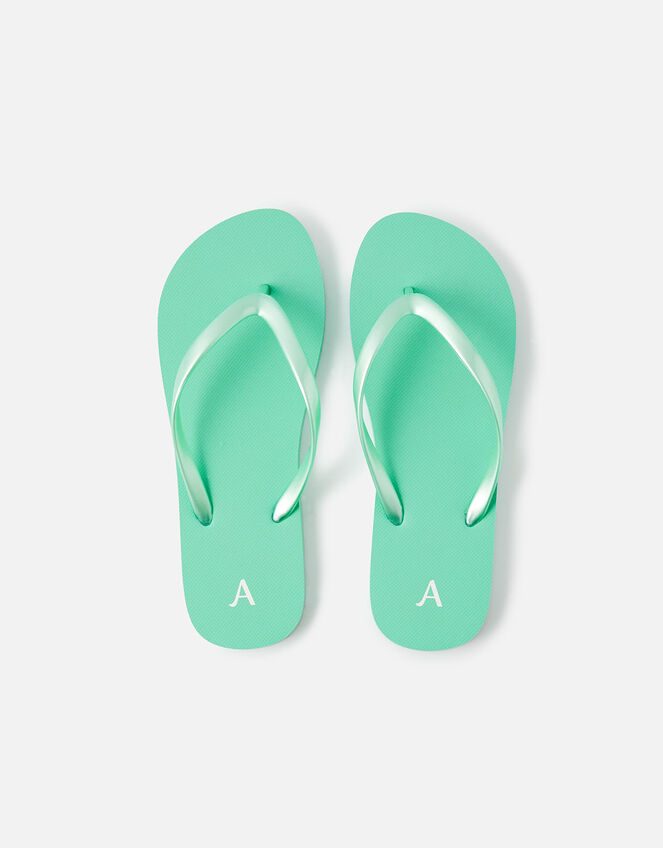 Plain Flip Flops, Green (GREEN), large