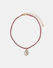 Teardrop Pendant Choker Necklace, , large