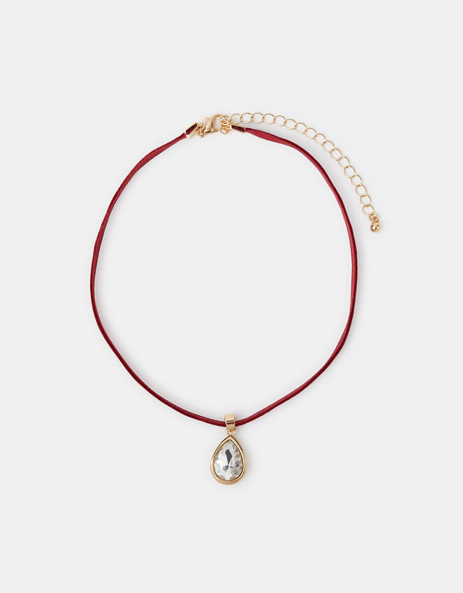 Teardrop Pendant Choker Necklace, , large