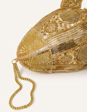 Hand-Beaded Golden Rocket Bag, , large