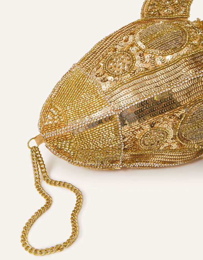 Hand-Beaded Golden Rocket Bag, , large