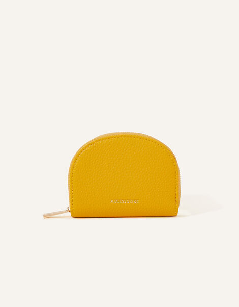 Crescent Zip Coin Purse Yellow, Yellow (YELLOW), large