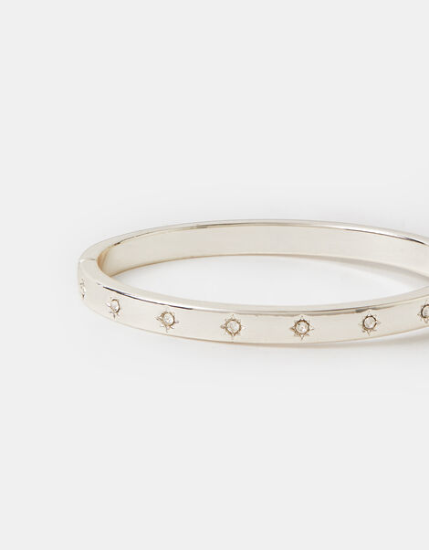 Celestial Gem Bangle, Silver (SILVER), large