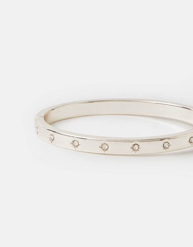 Celestial Gem Bangle, Silver (SILVER), large
