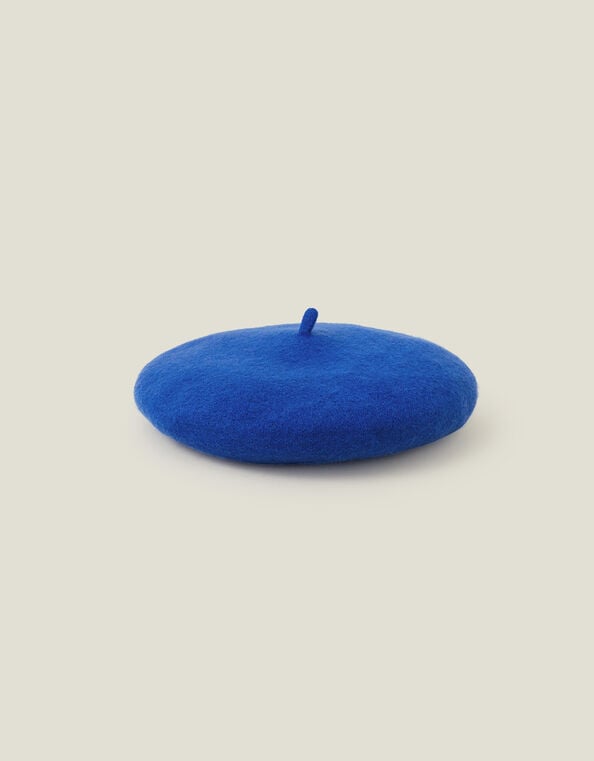 Wool Beret, Blue (BLUE), large