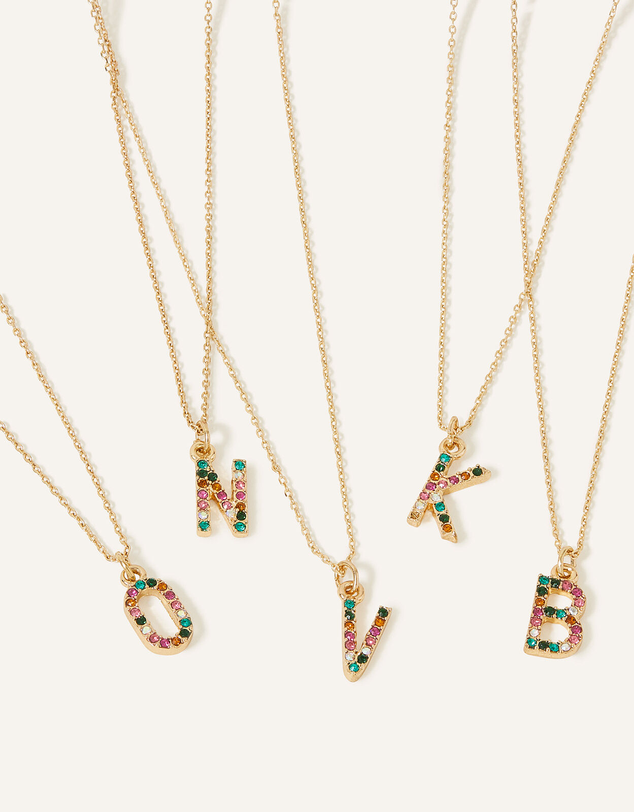 Crystal initial pendant deals
