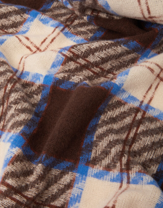 Check Print Blanket Scarf, , large