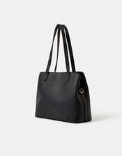 Webbing Strap Shoulder Bag , Black (BLACK), large